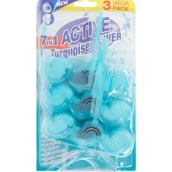 Active Turqoise Power Toiletblokken 7-In-1