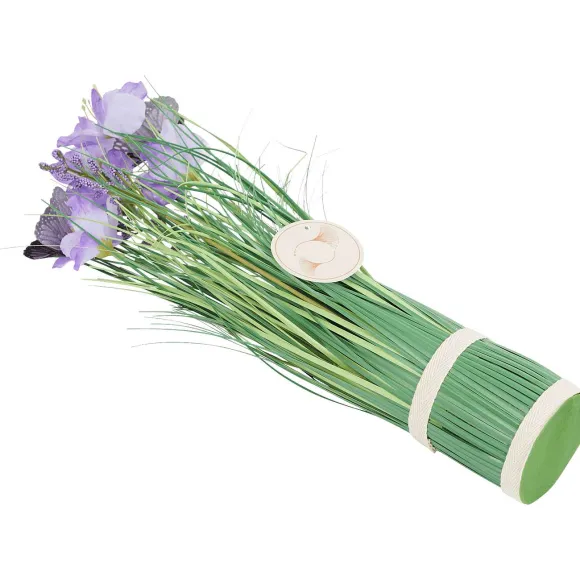 Kunstgrashalm Met Bloemen En Vlinders