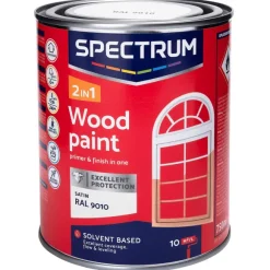 Spectrum 2-In-1 Zijdeglans Houtlak Ral 9010